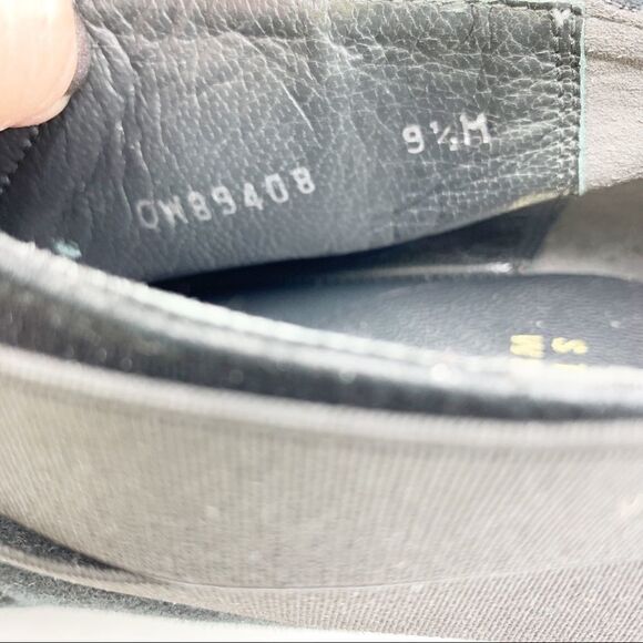 Stuart Weitzman Be Happy Black Suede Hidden Wedge Booties Criss-cross Elastic - Picture 15 of 16